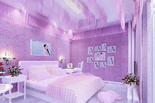 装修卧室的颜色,浅紫色的神秘效果